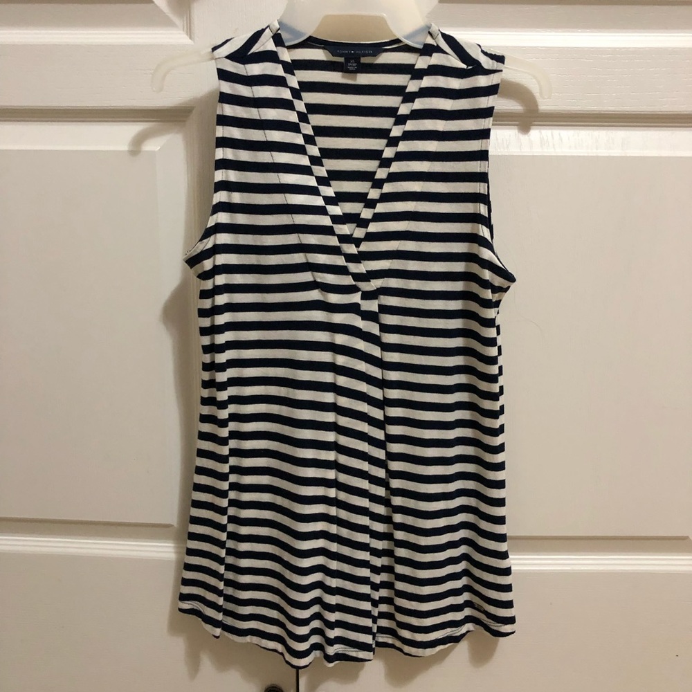 Super Soft Tommy Hilfiger V Neck Striped Tank